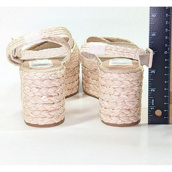 Steven New York Ramey Espadrille Platform Wedge Raffia Sandal Size 9 (MSRP $130) - Picture 7 of 9